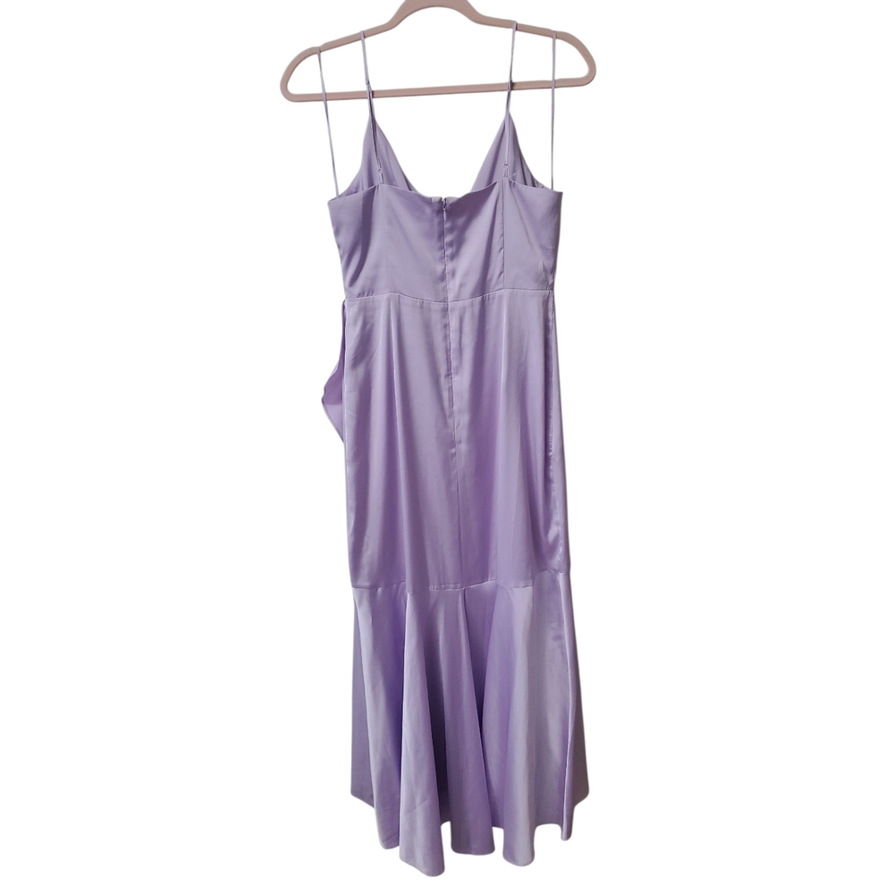 Express Lilac Asymmetrical Ruffle Dress - Picture 4 of 11